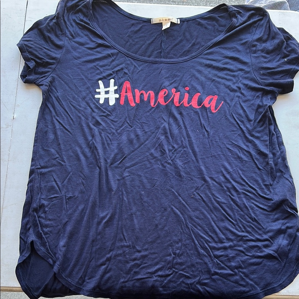 Miami Blue Red Short Sleeve Relaxed Tee